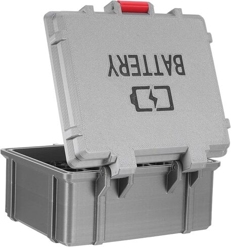 SEWACC Battery Organizer Storage Box for Aa and AAA, Sturdy Plastic Waterproof Multi-Slot Battery Holder Case for Portable Home, Outdoor and Travel Use in Saudi Arabia