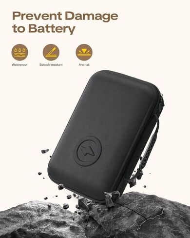 Battery Organizer Storage Case Box with Emergency Power Bank - Convert 4 AA Batteries to Phone Charger with Tester BT-168 PRO for AA AAA C D 9V CR2032 3V, Safe Battery Holder Holds 200+ Batteries in Saudi Arabia