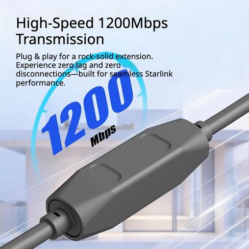 Starlink Cable Coupler for Starlink Gen 3, IP68 Waterproof Connector,Extension to RJ45 Cable Compatible for Starlink Ethernet Adapter,Plug & Play Supports Cat7-1PCS in Saudi Arabia