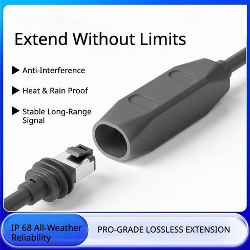Starlink Cable Coupler for Starlink Gen 3, IP68 Waterproof Connector,Extension to RJ45 Cable Compatible for Starlink Ethernet Adapter,Plug & Play Supports Cat7-1PCS in Saudi Arabia