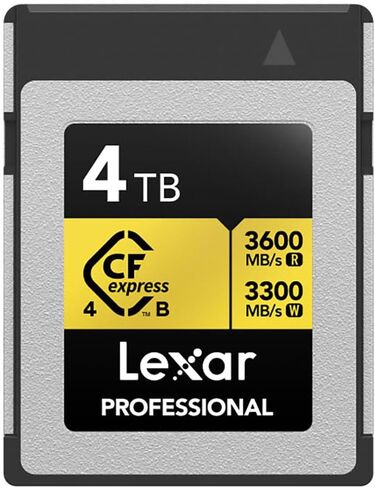 بطاقة الذاكرة Lexar Gold Series Professional CFexpress 4.0 Type-B - 4 تيرابايت، مفردة in Saudi Arabia