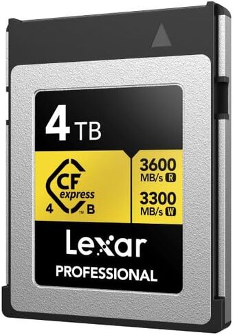 بطاقة الذاكرة Lexar Gold Series Professional CFexpress 4.0 Type-B - 4 تيرابايت، مفردة in Saudi Arabia