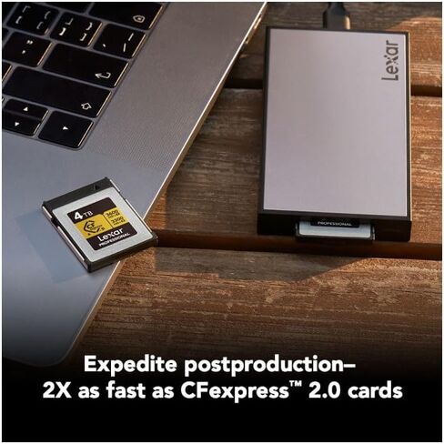 بطاقة الذاكرة Lexar Gold Series Professional CFexpress 4.0 Type-B - 4 تيرابايت، مفردة in Saudi Arabia