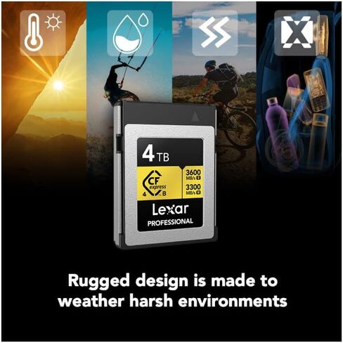بطاقة الذاكرة Lexar Gold Series Professional CFexpress 4.0 Type-B - 4 تيرابايت، مفردة in Saudi Arabia