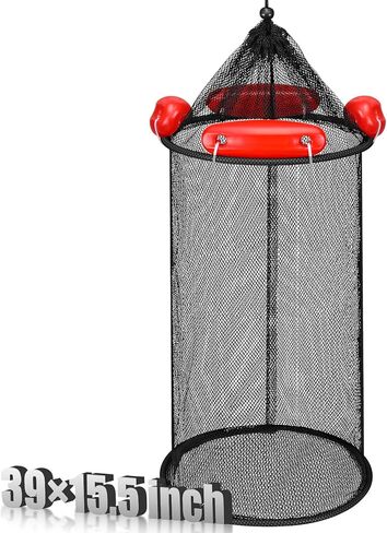 Large Collapsible Floating Fishing Basket 39 x 15.75 inch for Live Caught Fish Foldable Floating Fish Basket Net Bait for Bait Storage Cage for Keeping Minnows Shrimp in Saudi Arabia