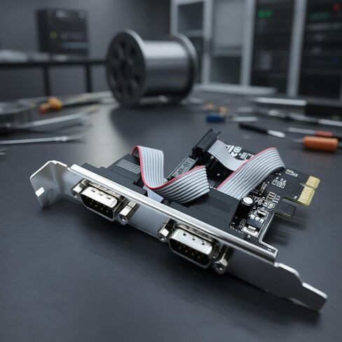 بطاقة توسيع PCIe RS232 منفذ توسيع الموصل المتوازي لاستبدال ملحقات سطح المكتب منفذ السلسلة الصناعية in Kuwait