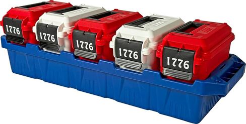 MTM AC-1776 Ammo Crate, Stackable, Easy Carry & Transport Ammo, Rugged Tactical Carrying Crate, USA Made, 250th Anniversary Commemorative Edition 1776-2026 in Saudi Arabia