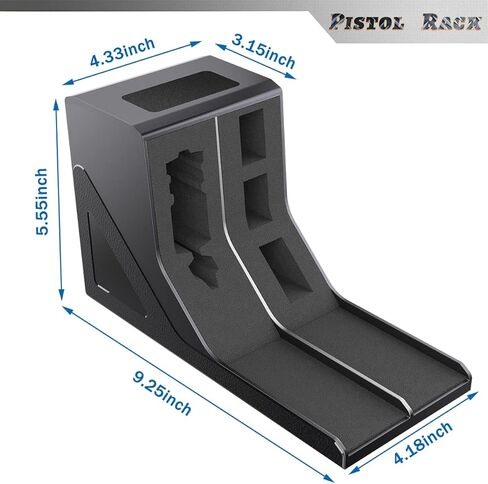 Pistol Rack Universal Protective Handgun Storage,Handgun Rack for Gun Safe Gun Cabinet Storage, Gun Magazine Holder, 1 Gun Holder 3 Mag Slots Fit Most Pistols in Saudi Arabia