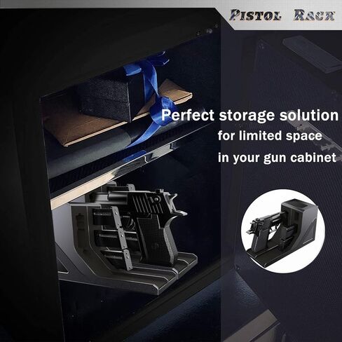 Pistol Rack Universal Protective Handgun Storage,Handgun Rack for Gun Safe Gun Cabinet Storage, Gun Magazine Holder, 1 Gun Holder 3 Mag Slots Fit Most Pistols in Saudi Arabia