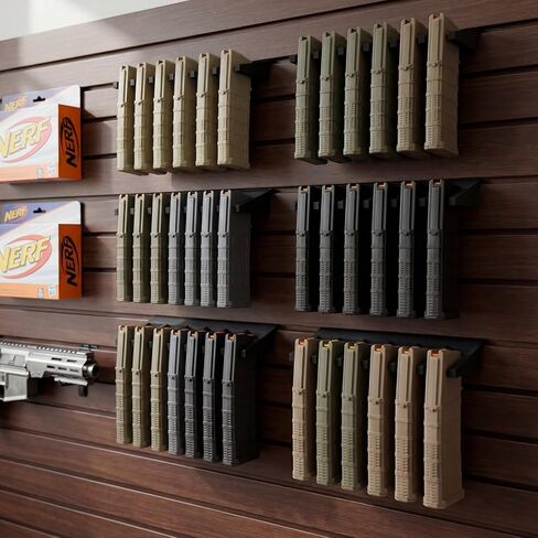 Gerrii 2 Pcs Magazine Rack Wall Mount Slatwall Magazine Storage Holders for Slatwall Pegboard Gridwall Storage Organizer Gear Equipment in Saudi Arabia