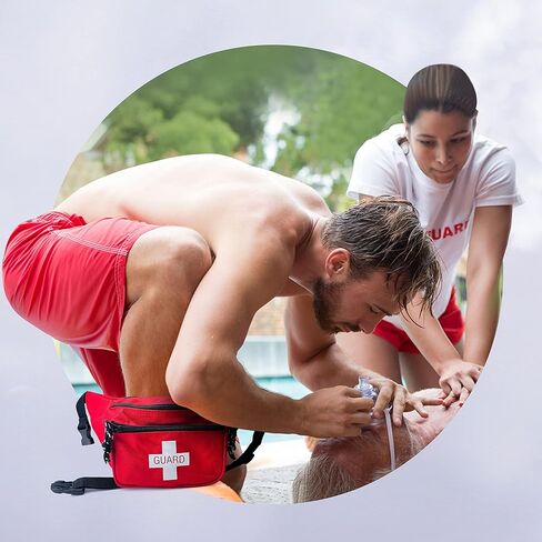ASA TECHMED - عبوة من 3 قطع للإسعافات الأولية - حزمة Baywatch Lifeguard Fanny - صغيرة الحجم للطوارئ في المنزل، السيارة، في الهواء الطلق، المشي لمسافات طويلة، ساحة اللعب، حمام السباحة، التخييم، مكان العمل in Saudi Arabia
