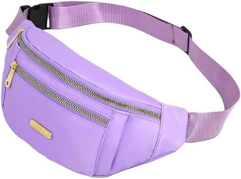 Fashion Waist Packs for Men & Women, Large Waist Bag & Casual Bag with Adjustable Strap, for Outdoors Workout Traveling Casual Running Hiking Cycling (Purple) in Saudi Arabia