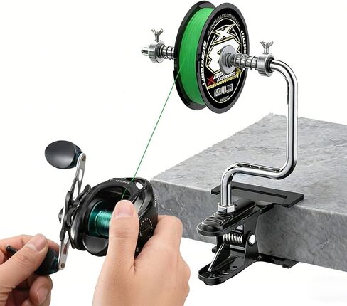 Fishing Line Spooler, Portable Reel Spooling Station for Spinning & Baitcasting Reels, Adjustable Winder Fits Multiple Spool Sizes, Tangle-Free Fishing Essentials in Saudi Arabia