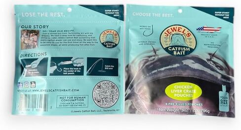Jewels Catfish Bait - Variety Packs - 10oz Bags - 8 Pre-Filled Bait Pouches per Bag - Perfect for Rod&Reel, Trotlines, & Jugs in Saudi Arabia