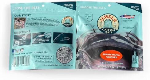 Jewels Catfish Bait - Variety Packs - 10oz Bags - 8 Pre-Filled Bait Pouches per Bag - Perfect for Rod&Reel, Trotlines, & Jugs in Saudi Arabia
