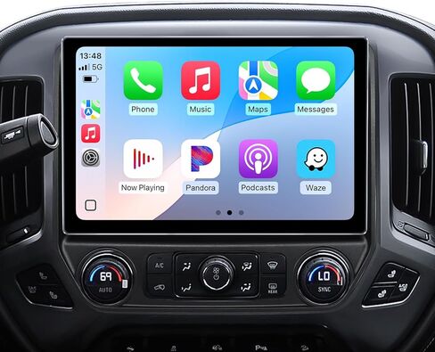 راديو ستيريو للسيارة مقاس 11.5 بوصة لسيارة Chevy Silverado & GMC Sierra 2014 2015 2016 2017 2018 - CarPlay اللاسلكي Android Auto 5G WiFi GPS Navigation Bluetooth FM/SWC Touchscreen 1080P كاميرا احتياطية in Saudi Arabia