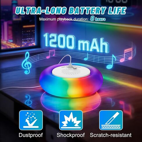 2 Pack Floating Pool Lights with Bluetooth Pool Speaker, 2-in-1 RGB Pool Lights, IP68 Waterproof, 360° Hi-Fi Sound for Pool, Hot Tub and Outdoor Parties in Saudi Arabia