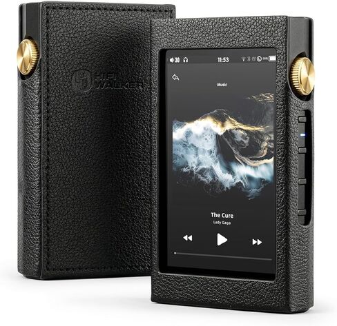 HIFI WALKER Protective PU Leather Case for H20 Ultra Portable Music Player, Shockproof Durable Cover, Lightweight Protective Case (Black) in Saudi Arabia