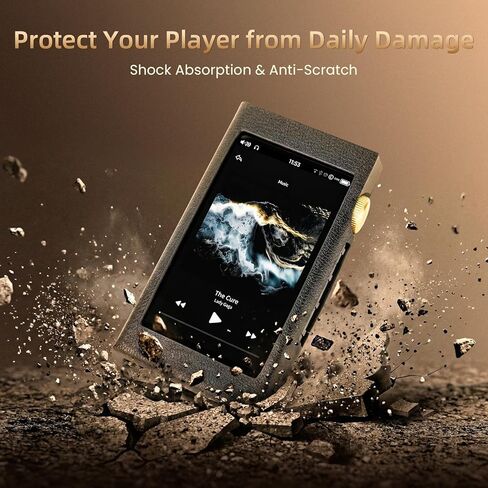 HIFI WALKER Protective PU Leather Case for H20 Ultra Portable Music Player, Shockproof Durable Cover, Lightweight Protective Case (Black) in Saudi Arabia