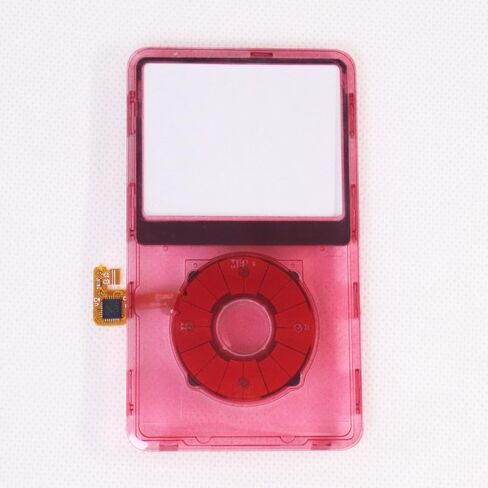 Classic Transparent Clear Red Plastic Front Cover Faceplate Housing Case with ClickWheel with Button for iPod 6th 7th Classic 80GB120G160G in Saudi Arabia