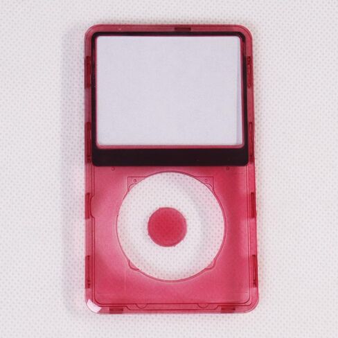 Classic Transparent Clear Red Plastic Front Cover Faceplate Housing Case with ClickWheel with Button for iPod 6th 7th Classic 80GB120G160G in Saudi Arabia