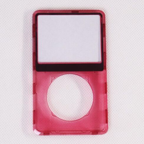 Classic Transparent Clear Red Plastic Front Cover Faceplate Housing Case with ClickWheel with Button for iPod 6th 7th Classic 80GB120G160G in Saudi Arabia