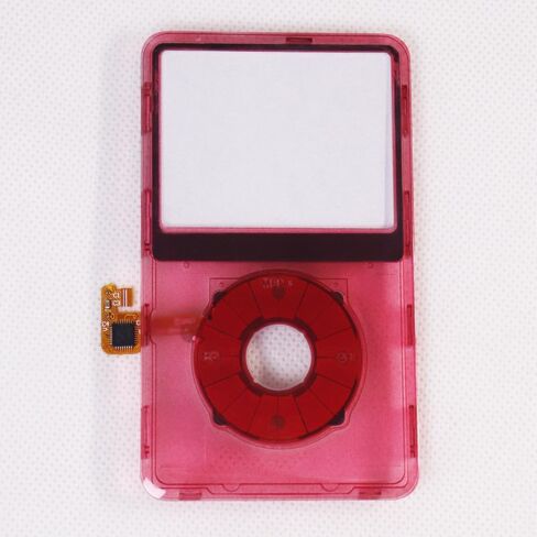 Classic Transparent Clear Red Plastic Front Cover Faceplate Housing Case with ClickWheel with Button for iPod 6th 7th Classic 80GB120G160G in Saudi Arabia