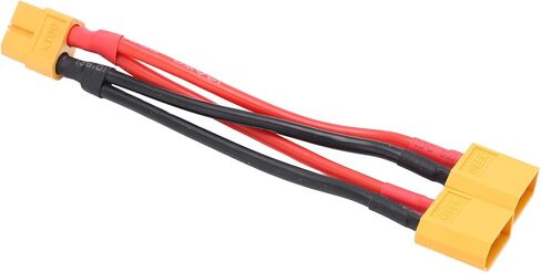 RiToEasysports XT60 Parallel Cable, Dual Extension Y Splitter 1 Female to 2 Male with Super Soft Silicone Wire, for RC Model Cars Airplanes Boats in Saudi Arabia
