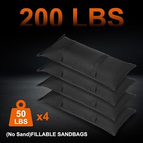 200 LBS Umbrella Base Weights Sandbags, 4 Packs Sand Bags for Weight, Weatherproof Fillable Heavy Duty Weight Sandbag for Outdoor Furniture Backyard Umbrella Garden Trampoline Poolside Accessories in Saudi Arabia