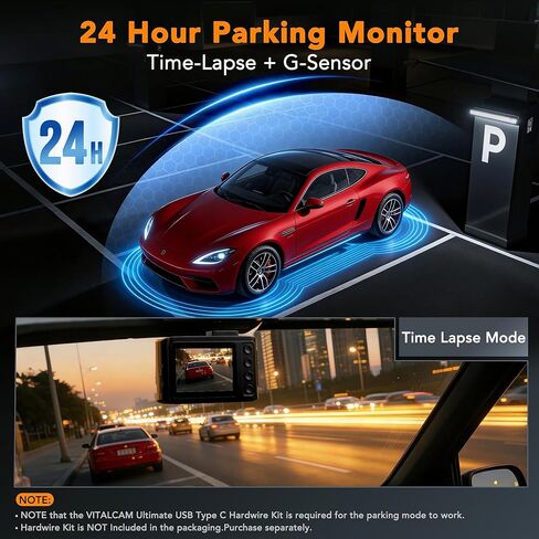 4K Dash Cam Front and Rear, STARVIS 2 Night Vision, Free 64GB Card, 5GHz WiFi with App, Built-in GPS, Dash Camera for Cars 170° Wide Angle, 3" IPS Screen, Loop Recording, 24H Parking Monitor in Saudi Arabia