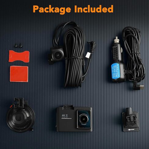 4K Dash Cam Front and Rear, STARVIS 2 Night Vision, Free 64GB Card, 5GHz WiFi with App, Built-in GPS, Dash Camera for Cars 170° Wide Angle, 3" IPS Screen, Loop Recording, 24H Parking Monitor in Saudi Arabia