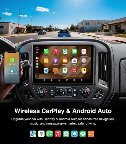 11.5 بوصة (4G + 64G) ترقية راديو السيارة Android لسيارة GMC Sierra شيفروليه سيلفرادو 2014-2018 شاشة تعمل باللمس ستيريو استبدال Carplay اللاسلكي Android Auto GPS Navigation مشغل الوسائط المتعددة كاميرا احتياطية SWC in Saudi Arabia