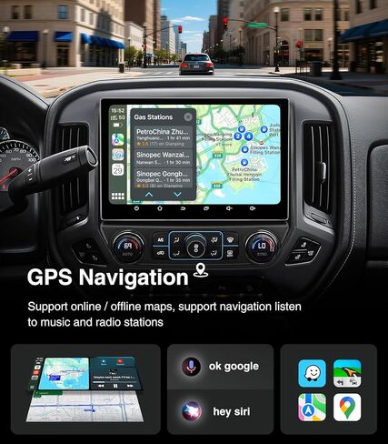 11.5 بوصة (4G + 64G) ترقية راديو السيارة Android لسيارة GMC Sierra شيفروليه سيلفرادو 2014-2018 شاشة تعمل باللمس ستيريو استبدال Carplay اللاسلكي Android Auto GPS Navigation مشغل الوسائط المتعددة كاميرا احتياطية SWC in Saudi Arabia