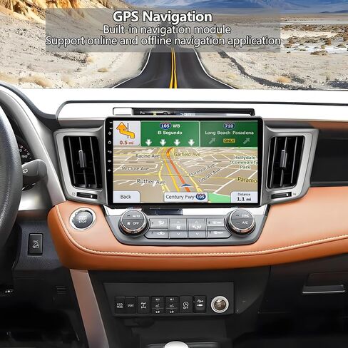 ستيريو راديو السيارة لتويوتا RAV4 2013-2018: 8-Core 4GB+64GB 10.2 بوصة تعمل باللمس Android 15 Head Unit مع Carplay اللاسلكي Android Auto Bluetooth GPS Navigation 5G WiFi in Kuwait