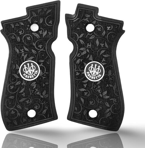 Compatible with Beretta F81 / F84, Real Wood Grips – Fits 81F, 81FS, 81BB, 84F, 84FS, 84 Cheetah – Durable, Comfortable, Easy Install in Saudi Arabia