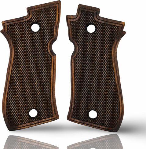 Compatible with Beretta F81 / F84, Real Wood Grips – Fits 81F, 81FS, 81BB, 84F, 84FS, 84 Cheetah – Durable, Comfortable, Easy Install in Saudi Arabia