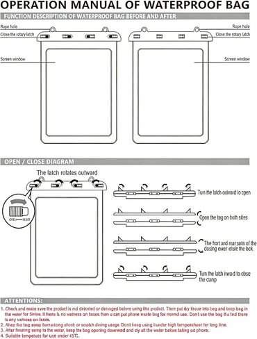 Large Waterproof Phone Pouch 10 IN, IPX8 Waterproof Phone Case for Cellphone with Adjustable Lanyard, Dry Bag, Floating Beach Bag Water Protector Pouch for Cruise Vacation Ship Essentials (White) in Saudi Arabia