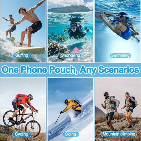2 Pcs Floating Waterproof Phone Pouch Up to 10", IPX8 Cell Phone Dry Bag for iPhone 17 16 15 Pro Max Galaxy S25 S24 S23 Ultra, Adjustable Widening Lanyard, Beach Cruise Travel Essentials in Saudi Arabia