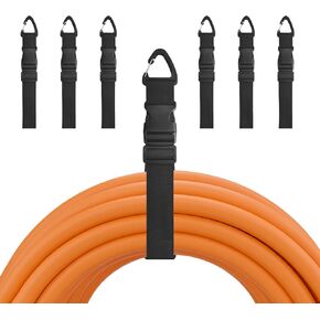 7PCS Heavy Duty Extension Cord Holder Organizer, 17.72IN Adjustable Storage Straps with Triangle Clips, 98lbs Capacity Hanger for Garage Organization, Workshop, RV&Garden Hose Management 1.5IN*17.72IN in Saudi Arabia