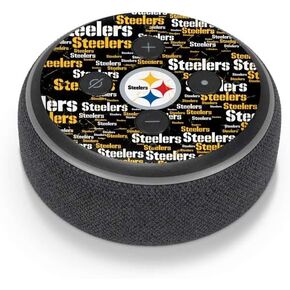 ملصق صوتي من Skinit متوافق مع Amazon Echo Dot 3 - تصميم Black Blast مرخص رسميًا من NFL Pittsburgh Steelers in Kuwait