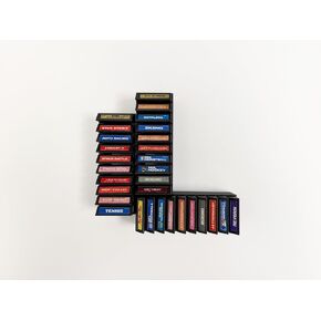 Video Game Wall Mount Organizer Display Compatible with Intellivision Cartridges, Black, Holds 10 Cartridges, Set of 3 in Saudi Arabia