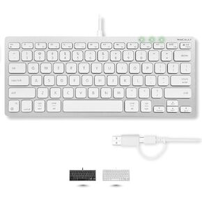 Macally USB C Wired Keyboard for Mac (USB C + USB A) – Compatible Keyboard for MacBook Pro/Air, iMac & MacMini – Compact Mac Keyboard in Saudi Arabia