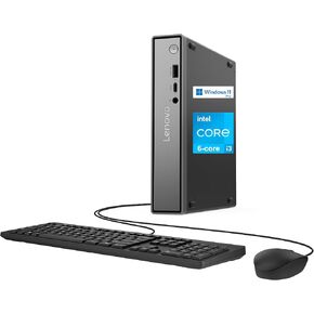 Lenovo ThinkCentre neo 50q Gen 5 Mini Desktop Computer, 6-core Intel Core i3-1315U, 16GB DDR5, 512GB SSD, Display Port + HDMI, WiFi 6, RJ-45, USB-C, Wired Keyboard & Mouse, Windows 11 Pro in Kuwait