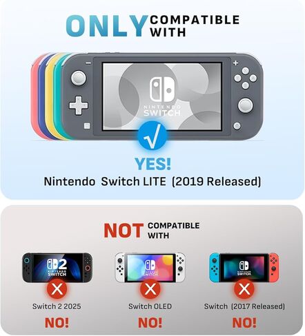 حافظة Mumba Grip لجهاز Nintendo Switch Lite، [سلسلة Blade] ملحقات غطاء محمول واقٍ من مادة TPU متوافقة مع وحدة تحكم Switch Lite إصدار 2019 (أسود) in Kuwait