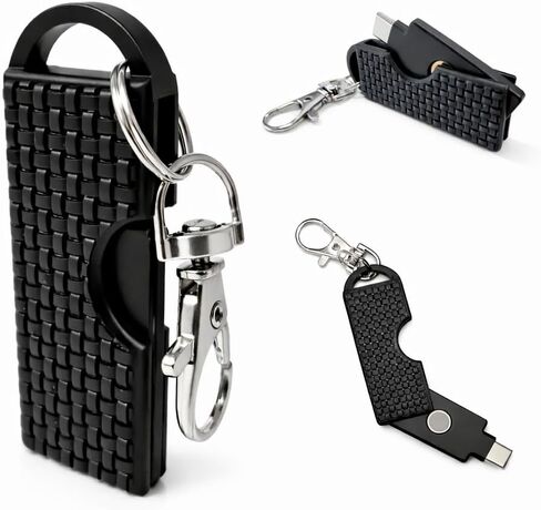 حافظة حماية لمفتاح أمان USB-C مع مشبك سلسلة مفاتيح - متوافقة مع سلسلة YubiKey 5 (5C NFC، 5C NFC FIPS) - من HenBiTech in Saudi Arabia