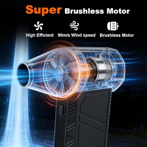 X3Max Compressed Air Duster 2026 Upgraded - 180000 RPM Brushless Electric Blower, 3-Speed Turbo, 4 Nozzles, Rechargeable Cordless Duster for Keyboard PC,Snow Leaves, Canned Air Alternative in Saudi Arabia