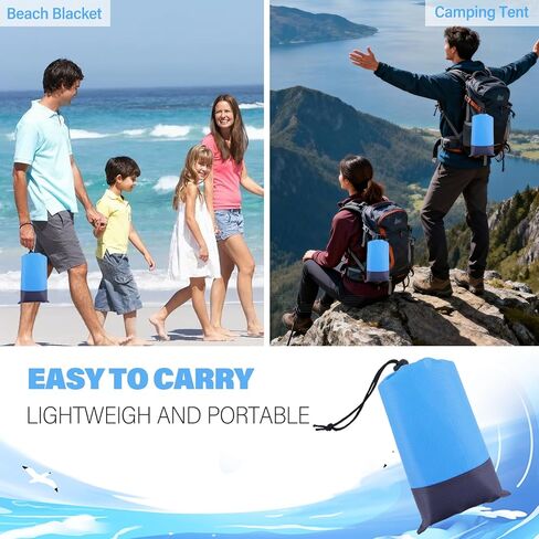 Decorwell Beach Blanket Waterproof Sandproof 83"x107" 1-6 Adults Extra Large Beach Mat Quick Drying Outdoor Picnic Mat Beach Accessories for Travel, Camping, Hiking in Saudi Arabia