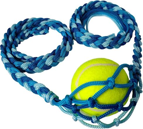 Balearic Shepherd Sling, Colorful Handwoven Braided Shepherd Sling with Fishing Net Design, 63" Roman Greek Throwing Sling for Stone & Ball in Saudi Arabia