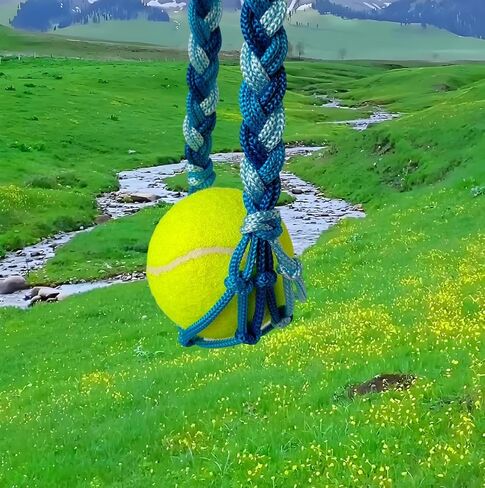 Balearic Shepherd Sling, Colorful Handwoven Braided Shepherd Sling with Fishing Net Design, 63" Roman Greek Throwing Sling for Stone & Ball in Saudi Arabia