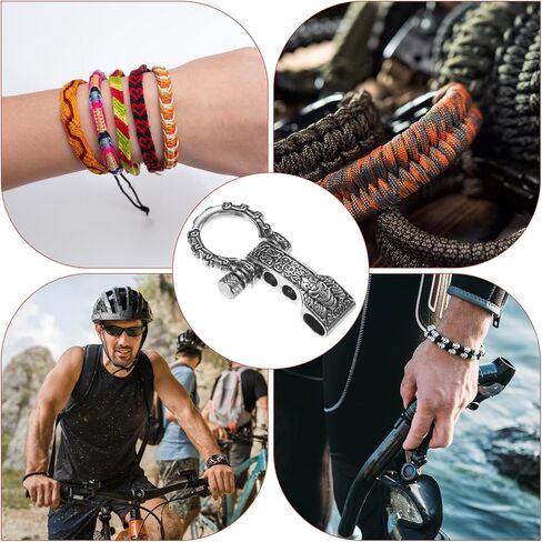 Paracord Bracelet Shackle Buckle [10PCS] - Adjustable Metal Pattern Bow Shackle Use for Survival Bracelets Belt & Outdoor Rope - [Silver-Round Head] Screw Pin Anchor Buckles in Saudi Arabia